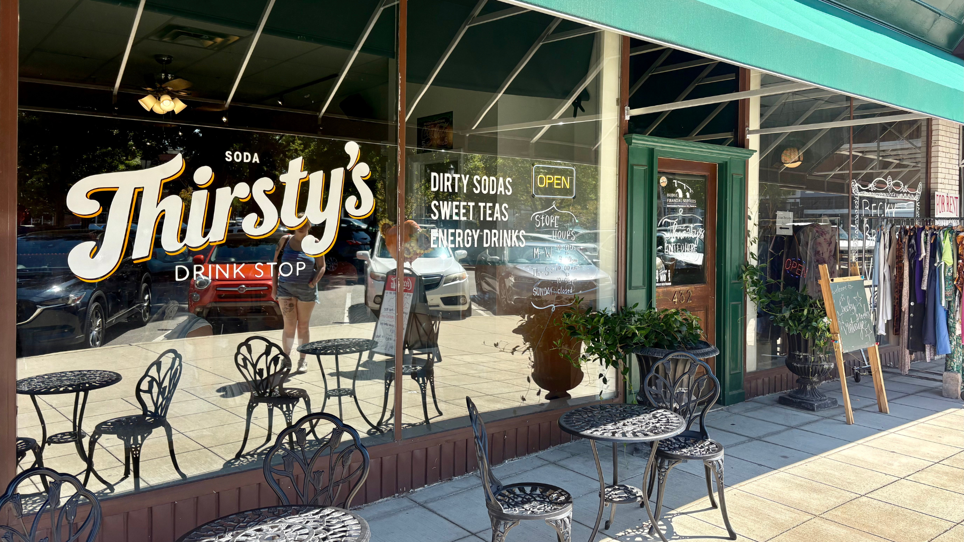Thirsty's Drink Stop is located on 432 E Main Ave in downtown Bowling Green.