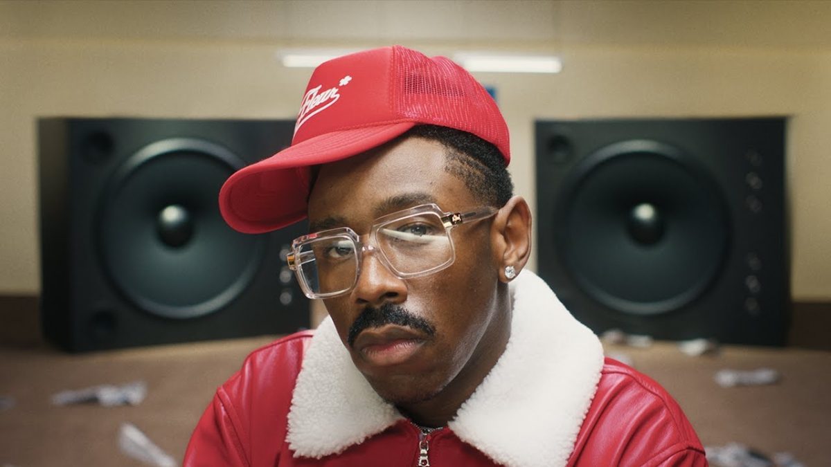 Tyler, the Creator in the music video for "STOP PLAYING WITH ME." 